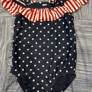 Stunning Gymboree Nautical Star Kids One Piece Swimsuit 18-24 months never